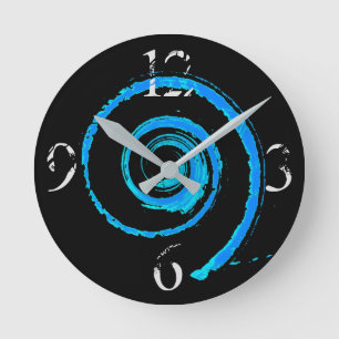 Farbenfrohe Twirbel rund Uhr