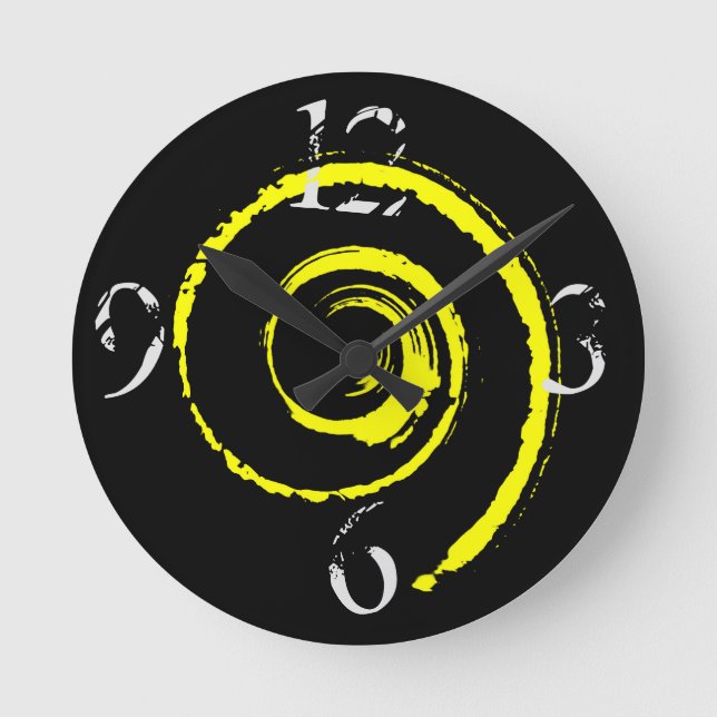 Farbenfrohe Twirbel rund Uhr (Vorderseite)