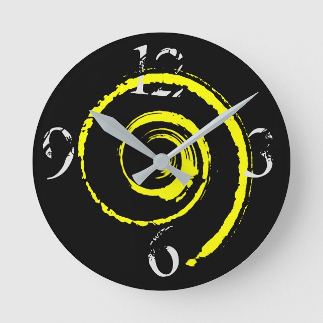 Farbenfrohe Twirbel rund Uhr (Vorderseite)