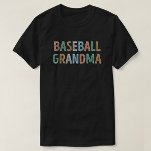 Farbenfrohe Typografie Baseball-Oma T-Shirt