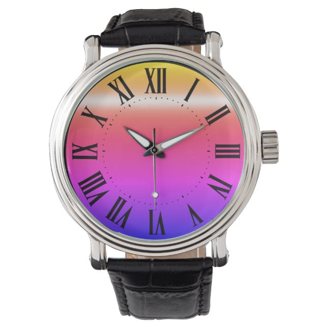 Farbenfrohe Uhr (Vorderseite)