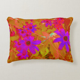 Farbenfrohe Ultra-Violet-, Magenta- und Rote Wildb Dekokissen