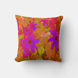 Farbenfrohe Ultra-Violet-, Magenta- und Rote Wildb Kissen