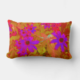 Farbenfrohe Ultra-Violet-, Magenta- und Rote Wildb Lendenkissen