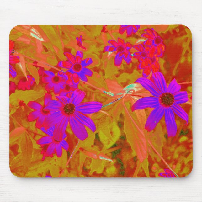 Farbenfrohe Ultra-Violet-, Magenta- und Rote Wildb Mousepad (Vorne)