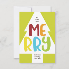 Farbenfrohe und fröhliche Weihnachtskarte. Karte