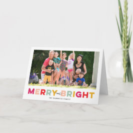 Farbenfrohe und helle geklappte Ferienkarte Feiertagskarte