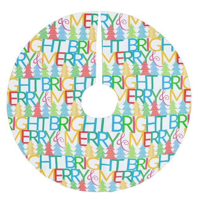 Farbenfrohe und helle Weihnachtsbaumrock Polyester Weihnachtsbaumdecke (Vorderseite)