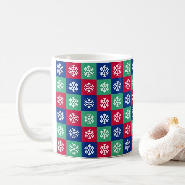 Farbenfrohe und helle Weihnachtskaffee-Tasse Tasse (Mit Donut)