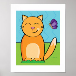 Farbenfrohe und kühne Katzenposter für Kinderdekor Poster