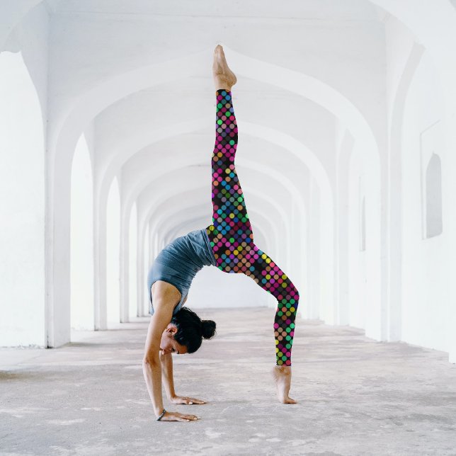 Farbenfrohe und kühne Polka Dots Muster Cooler Pop Leggings (Von Creator hochgeladen)