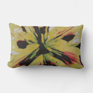 farbenfrohe und lebendige zeitgenössische abstrakt lendenkissen