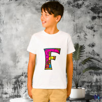Farbenfrohe und lustige Monogram F Tribal and Dood