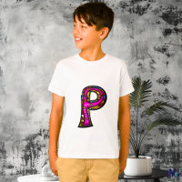 Farbenfrohe und lustige Monogram P Tribal and Dood