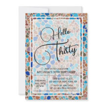 Farbenfrohe und lustige Mosaik Hallo 30. Geburtsta