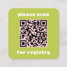 Farbenfrohe und lustige Registrierung einfügen Quadratische Visitenkarte