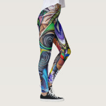 Farbenfrohe und moderne Graffiti-Leggings