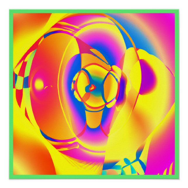 Farbenfrohe und modische Muster Kunst Poster (Vorderseite)