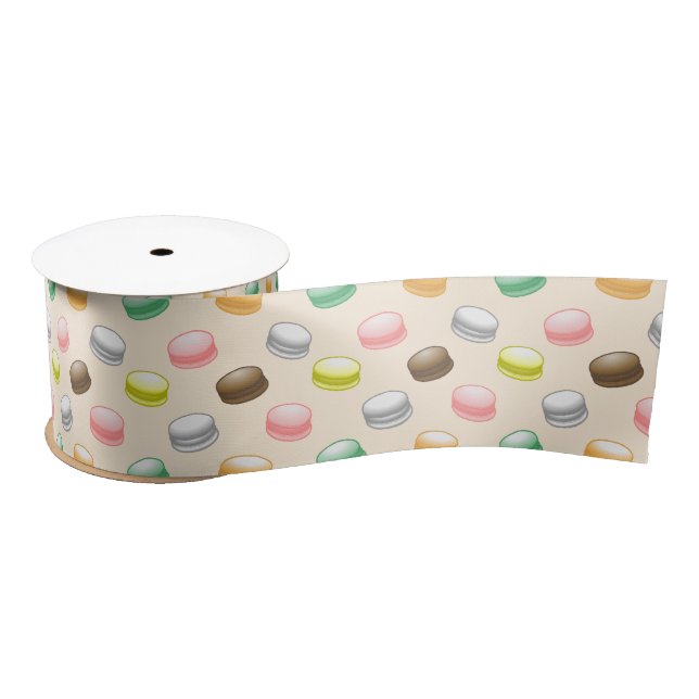 Farbenfrohe und schöne Macarons Satinband (Spule)