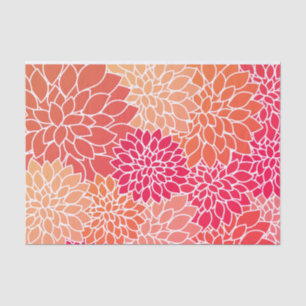 Farbenfrohe und stilvolle Zinnia-Blume Seidenpapier