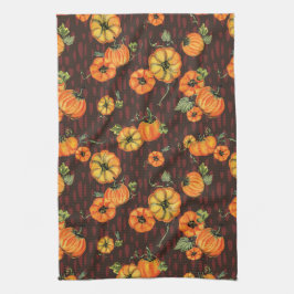 Farbenfrohe Unterdruckpumpen Orange/Schwarz Geschirrtuch