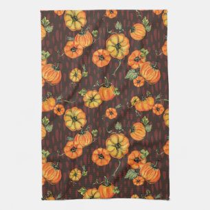 Farbenfrohe Unterdruckpumpen Orange/Schwarz Geschirrtuch