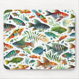 Farbenfrohe Unterwasserkunst Mousepad