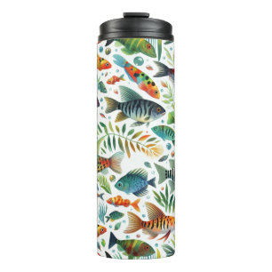 Farbenfrohe Unterwasserkunst Thermosbecher