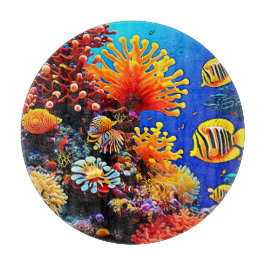 Farbenfrohe Unterwasserwelt Schneidebrett