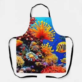 Farbenfrohe Unterwasserwelt Schürze