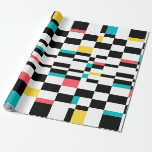 Farbenfrohe, urbane, moderne, trendige geometrisch geschenkpapier