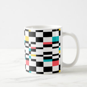 Farbenfrohe, urbane, moderne, trendige geometrisch kaffeetasse