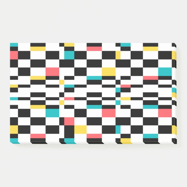 Farbenfrohe, urbane, moderne, trendige geometrisch post-it klebezettel (Vorderseite)