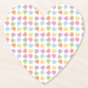 Farbenfrohe Valentine Candy Hearts Untersetzer