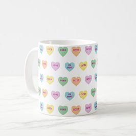 Farbenfrohe Valentine Conversation Hört Kaffeetasse