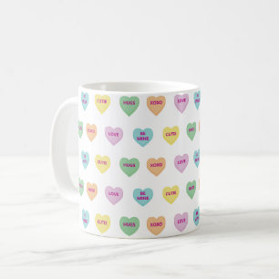 Farbenfrohe Valentine Conversation Hört Kaffeetasse