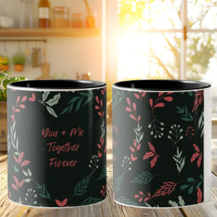 Farbenfrohe Valentinstag Blume Muster Tasse