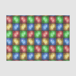 Farbenfrohe Valentinstag Rustikale Herzen Seidenpapier