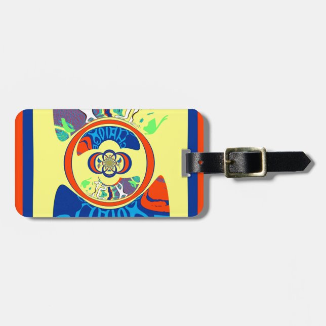 Farbenfrohe Veränderung in den USA: Ein festes Des Gepäckanhänger (Vorderseite horizontal)