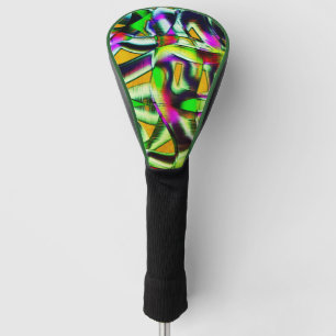 Farbenfrohe, verdrehte Ausschnitte Limon.., eingek Golf Headcover