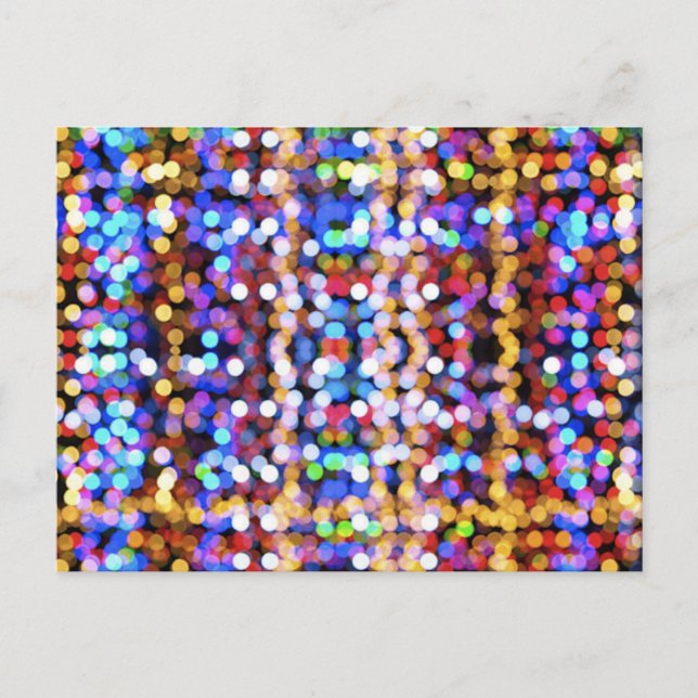 farbenfrohe verschwommene Lichter schwindelig Postkarte (Vorderseite)