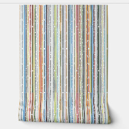 Farbenfrohe vertikale Streifenmuster Grün Gelb Bla Tapete