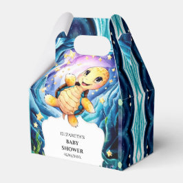 Farbenfrohe, verzauberte Ocean Turtle Baby Dusche Geschenkschachtel