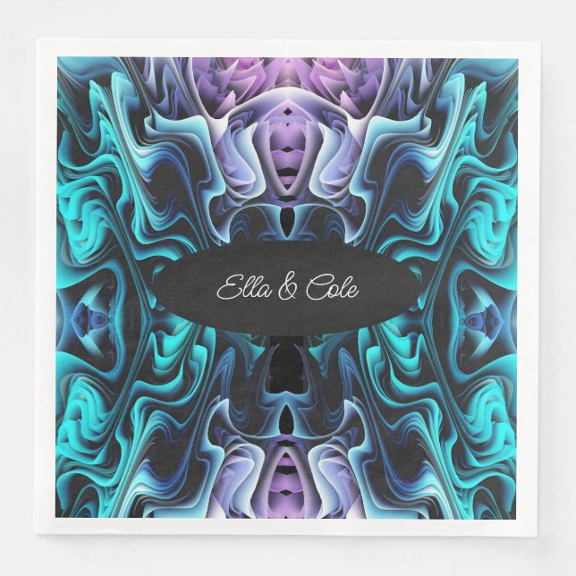 Farbenfrohe Verzauberung Serviette (Vorderseite)