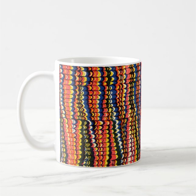Farbenfrohe viktorianische Marmorpapierabdeckung Kaffeetasse (Links)