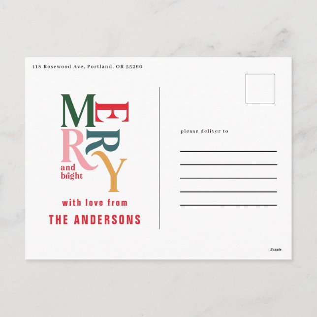 Farbenfrohe, Vintage Ankündigung (Rückseite)