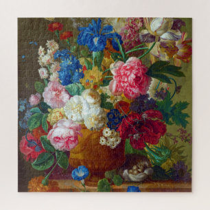 Farbenfrohe Vintage Blume Malerei Puzzle