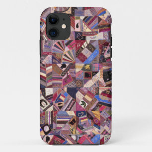 Farbenfrohe Vintage Crazy Quilt Case-Mate iPhone Hülle
