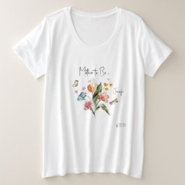 Farbenfrohe Vintage Florals, Babydusche Große Größe T-Shirt
