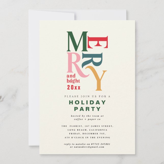 Farbenfrohe Vintage fröhliche und helle Weihnachts (Vorderseite)